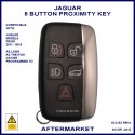 Jaguar F-Type F-Pace XJ XF & XE compatible 5 button proximity remote key