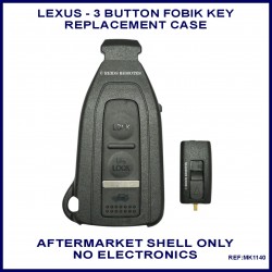 Lexus LS400 & LS430 compatible 3 button proximity fobik shell