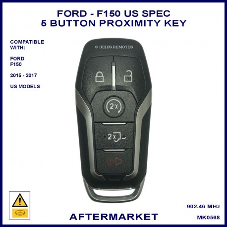 Ford F150 5 button 902 MHz smart proximity remote key