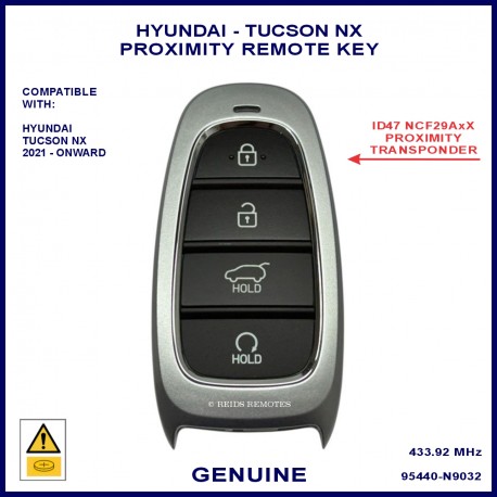 Hyundai Tucson NX 2021 onward genuine 95440-N9032 4 button proximity key