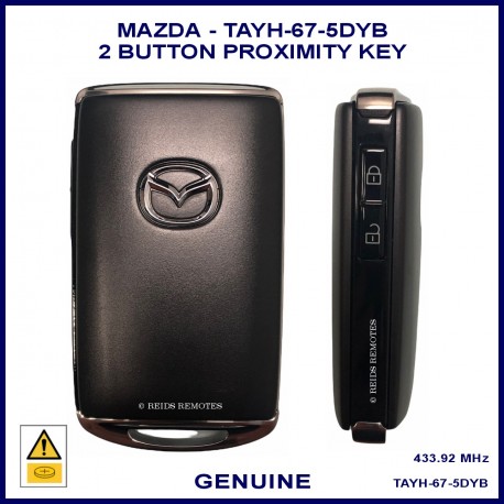 Mazda CX30 CX5 & CX9 2020 onward genuine 2 button proximity key TAYH-67-5-DYB
