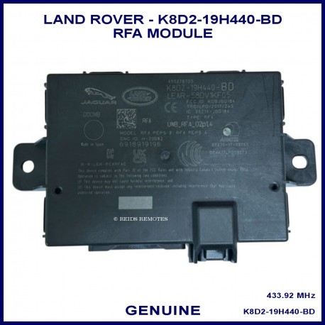 Land Rover K8D2-19H440-BD genuine RFA module replacement