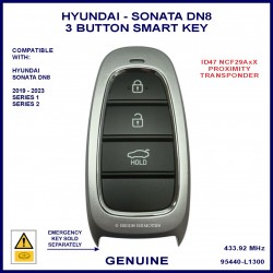 Hyundai Sonata 2019-2023 genuine 95440-L1300 3 button proximity key