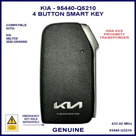 KIA Seltos 2020 on 2 button smart proximity key 95440-Q5210