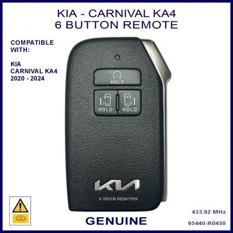 KIA Carnival 2020 on 6 button smart proximity key 95440-R0450