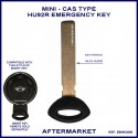 Mini Cooper emergency key blade for use in remote slot key