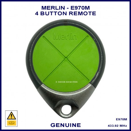 Merlin E970M 4 button garage door remote control