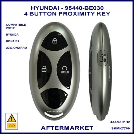 Hyundai Kona 2023 onward aftermarket 4 button proximity key 95440-BE030 compatible
