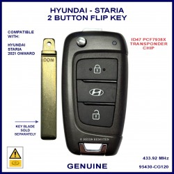Hyundai Staria 2021 onward genuine 2 button flip key 95440-CG120