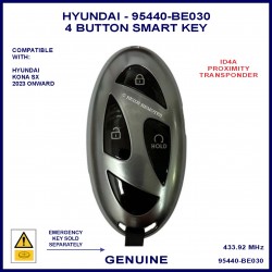 Hyundai Kona 2023 onward genuine 4 button proximity key 95440-BE030 compatible