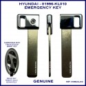 Hyundai 81996-KL010 emergency key blade