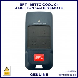 BFT Mitto COOL C4 electric swing or sliding gate remote comntrol