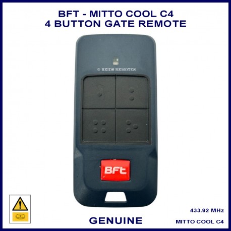 BFT Mitto COOL C4 electric swing or sliding gate remote comntrol