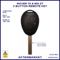 MG ZT & Rover 75 1999 - 2005 2 button remote key 433 MHz PCF7935 EWS chip