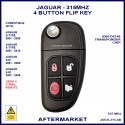 Jaguar X-Type, XJ8, XJR & S-Type 4 button tibbe flip key 315MHz