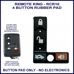 Remote King or Remocon RCR10 4 button rubber pad replacement