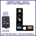 Remote King or Remocon RCR10 4 button rubber pad replacement