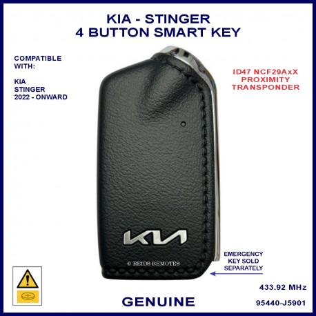 KIA Stinger 2022 on 4 button replacement smart proximity key 95440-J5901