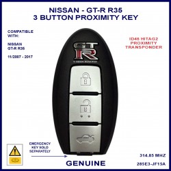 Nissan GT-R R35 5WK48904 or 5WK49739 genuine proximity remote