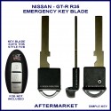 Nissan GT-R R35 dimple cut emergency key blade