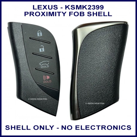 Lexus GX NX UX compatible 4 button proximity remote shell