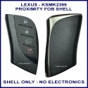 Lexus GX NX UX compatible 4 button proximity remote shell