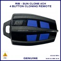RIB Sun Clone black gate remote control with 4 blue buttons