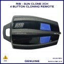 RIB Sun Clone black gate remote with 2 blue buttons