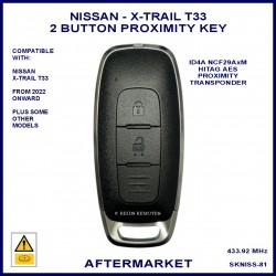 Nissan X-Trail T33 2022 onward replacement 2 button proximity key 5MR0B