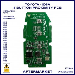 Toyota proximity key circuit board ID8A H-Chip suits many PCB references