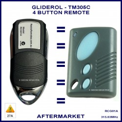 	Image shows this remote on the left and a Gliderol TM305C remote on the right