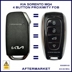 Image shows a genuine Kia fob on the left and this aftermarket fob you will receive on the right