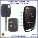Ford Falcon BF Ute 2005-2008 2 button ID62 aftermarket flip key