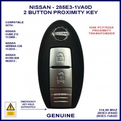 Nissan Cube 3rd gen 2009 - 2018 Japanese Import 2 button smart key