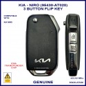 Kia Niro 2022 on genuine 3 button flip key 95430-AT020