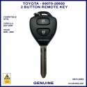 Toyota Corolla 2007-2009 & Hiace 2005-2007 2 button 89070-28850 genuine remote key