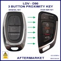 LDV D90 2017 onward 3 button aftermarket smart key remote