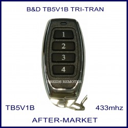 B&D  Tritran TB5 V1 4 black button alternative remote