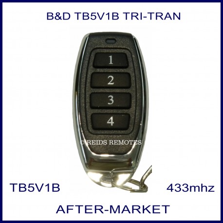 B&D  Tritran TB5 V1 4 black button alternative remote