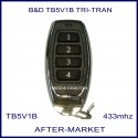 B&D  TB5V1 black button alternative remote