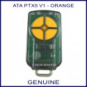 ATA PTX 5 V1 4 orange button black garage remote