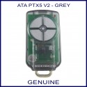 ATA PTX 5 V2  smoked black garage remote with 4 grey buttons