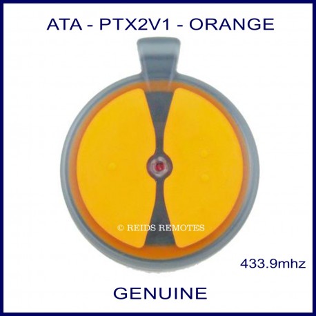ATA PTX2 V1 2 orange button garage remote