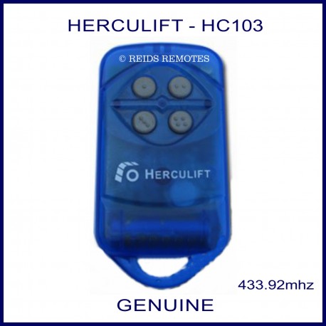 HERCULIFT HC103 4 round grey button blue garage door remote