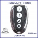 HERCULIFT HC108 black & chrome 4 button garage door remote