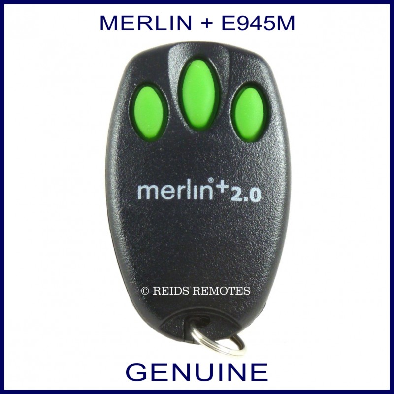 Merlin + 2.0 E945M 3 green button garage door remote control