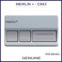 Merlin C943 - 3 button garage door remote control