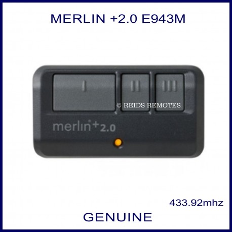 Merlin +2.0 E943M - 3 button garage remote
