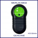 Merlin M832 large green and black garage door remote control