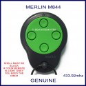 Merlin M844 round green and black garage door remote control